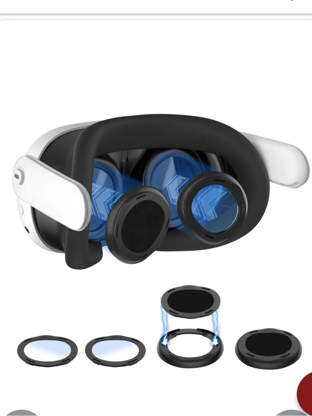 Meta Quest 3 & Oculus Quest 3 Lens Protector Cover Kit-Blue Light Blocking